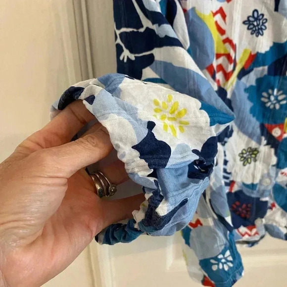 IB Diffusion Womens Floral Button Down Blouse - Picture 2 of 5